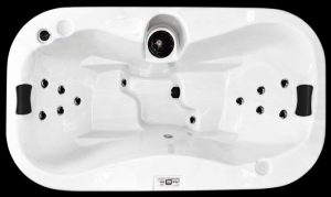 Arctic Spas Otter model, top view of the Core Series jet configuration